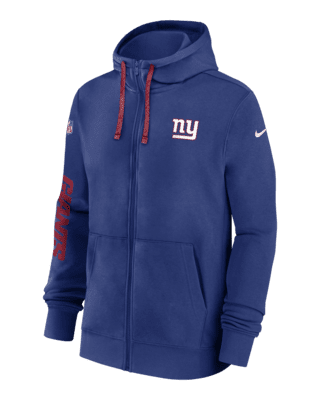 Мужское худи New York Giants Sideline Team Issue Club Nike Full Zip Hoodie