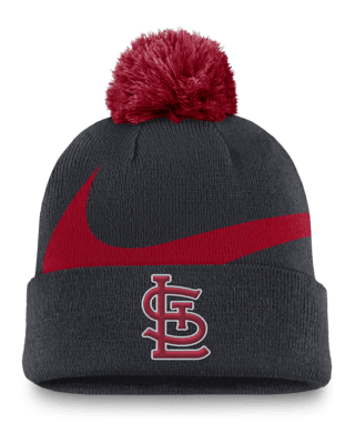 Мужские  St. Louis Cardinals Peak Nike MLB Cuffed Pom Beanie