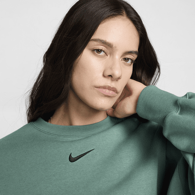 Sweatshirt med rund hals Nike Sportswear Phoenix Fleece i extra oversize-modell för kvinnor