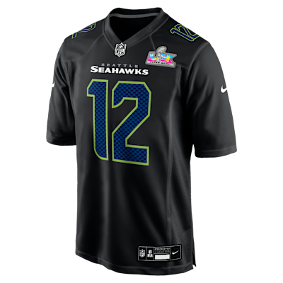 12s Seattle Seahawks Super Bowl LX Men's Nike NFL Game Fashion Jersey