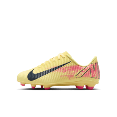 Tacos de fútbol MG low para niños talla grande Nike Jr. Mercurial Vapor 16 Club "Kylian Mbappé"