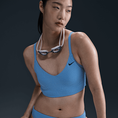 Nike Swim Water Texture Prenda inferior de bikini Hipster para mujer