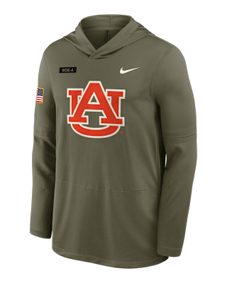 Мужские  Auburn 2025 Military Appreciation Nike Dri-FIT College Long-Sleeve Hooded Top