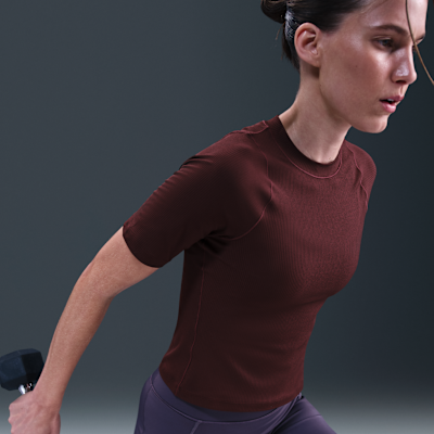 Nike Zenvy Rib Women's Dri-FIT Short-Sleeve Top