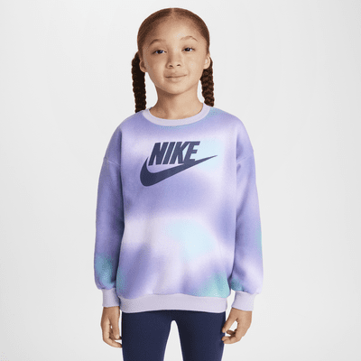 Conjunto de leggings y sudadera de cuello redondo para niños talla pequeña Nike Solarized