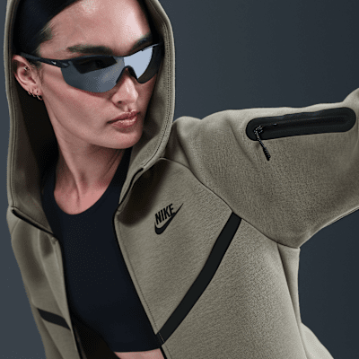 Nike Sportswear Tech Fleece Windrunner Tam Boy Fermuarlı Kadın Kapüşonlu Üst
