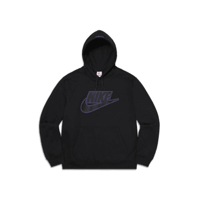 supreme nike hooded sweatshirt  black xl