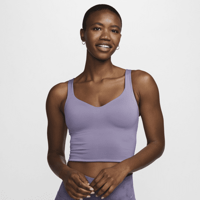 Nike Women's DRI-FIT Yoga Training Tank Top (White) Size Small at   Women's Clothing store