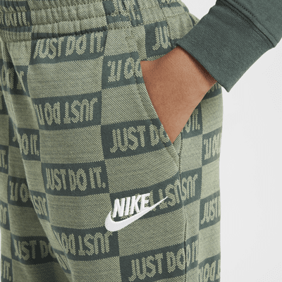 Joggers de tejido Fleece para niños talla pequeña Nike Sportswear Textured Club