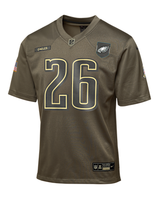Детские джерси Saquon Barkley Philadelphia Eagles Salute to Service Big Kids’ Nike NFL Game Jersey