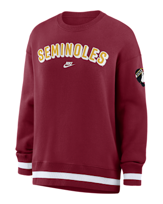 Женские  Florida State Legacy Phoenix Nike College Oversized Pullover Crew