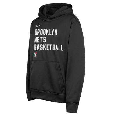 Sudadera con gorro sin cierre Nike Dri-FIT de la NBA para niños talla grande Brooklyn Nets