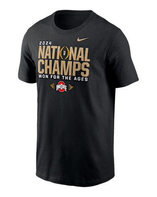 Мужская футболка Ohio State Buckeyes 2024 College Football Playoff National Champions Locker Room Nike College для футбола