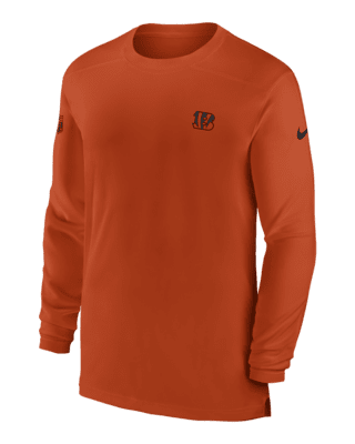 Nike Men's Dri-Fit Sideline Team (NFL Cincinnati Bengals) Long-Sleeve T-Shirt in Black, Size: 2XL | 00LX00A9A-0BI