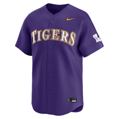 LSU Wordmark Men's Nike College Limited Baseball Jersey