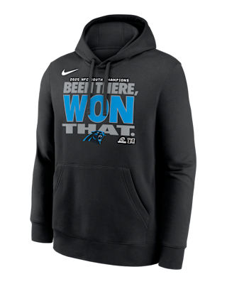 Мужское худи Carolina Panthers 2025 NFC South Champions Trophy Nike NFL Pullover Hoodie
