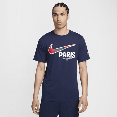 Playera de fútbol Nike para hombre Paris Saint-Germain Swoosh