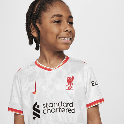 Divisa replica in 3 pezzi Nike Football Liverpool FC 2024/25 Stadium per bambino/a – Terza