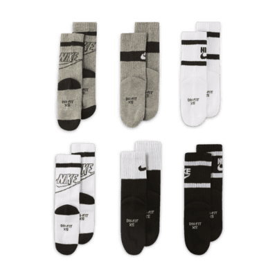 Nike Dri-FIT Little Kids' Retro Crew Socks (6 Pairs)
