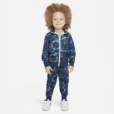 Conjunto de entrenamiento infantil Nike Smiley Swoosh Printed Tricot Set