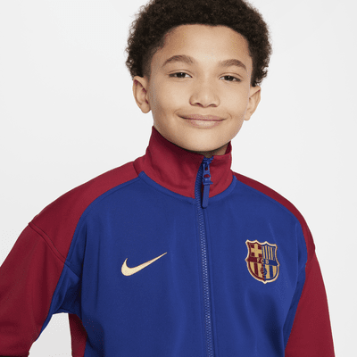 FC Barcelona Academy Pro Home Nike Dri-FIT Fußball-Hymnenjacke für ältere Kinder