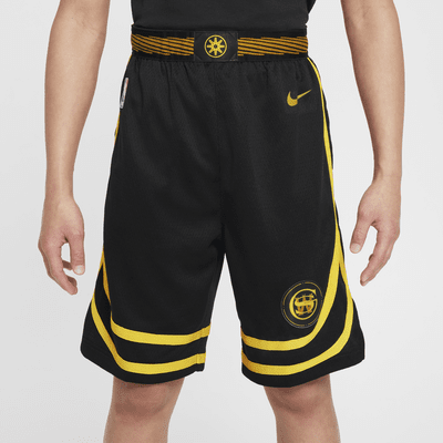 Golden State Warriors 2023/24 City Edition Nike Dri-FIT NBA Swingman-shorts til større børn