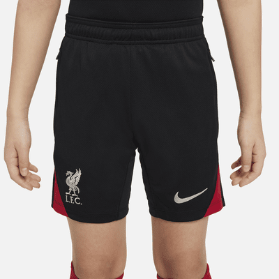 Liverpool FC Strike Nike Dri-FIT strikket fotballshorts til store barn