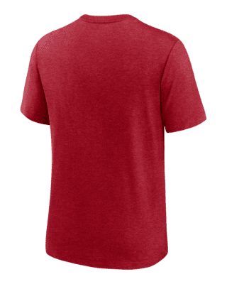 Nike Men's Heather Red Texas Rangers Authentic Collection Early Work  Tri-Blend Performance T-shirt