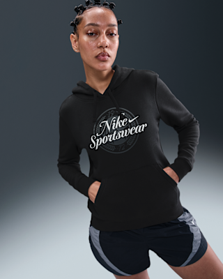 nike nsw club hoodie pullover graphics