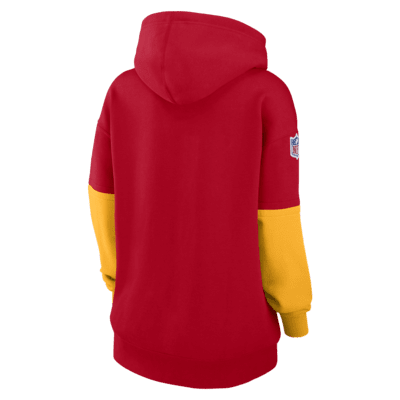 Sudadera con gorro sin cierre Nike de la NFL para mujer Kansas City Chiefs Sideline Essential