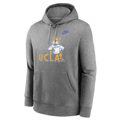 Sudadera con gorro sin cierre universitaria Nike para hombre UCLA Bruins Legacy Club Primary Logo