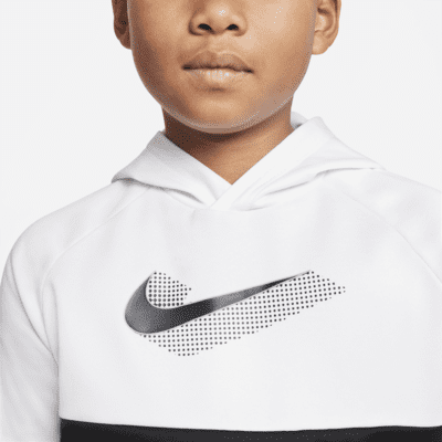 Sudadera con gorro de entrenamiento sin cierre con gráfico para niños talla grande Nike Therma-FIT