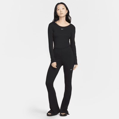 Nike Sportswear Chill Knit Women's Tight Scoop-Back Long-Sleeve Mini-Rib Top