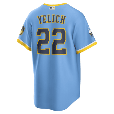 Jersey de béisbol Replica para hombre MLB Milwaukee Brewers City Connect (Christian Yelich)