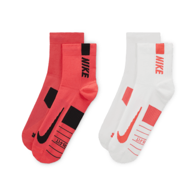 Nike Multiplier Running Ankle Socks (2 Pairs)