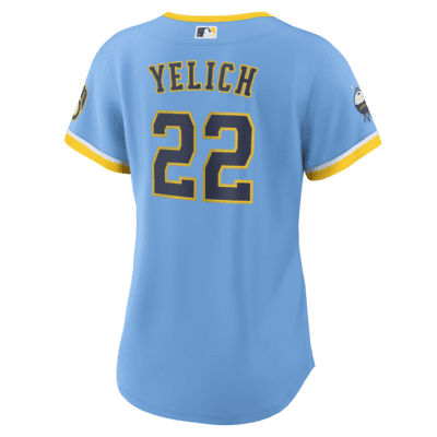 Jersey de béisbol Replica para mujer MLB Milwaukee Brewers City Connect (Christian Yelich)