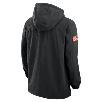 Clemson Men's Nike Full-Snap Hooded Military Jacket
