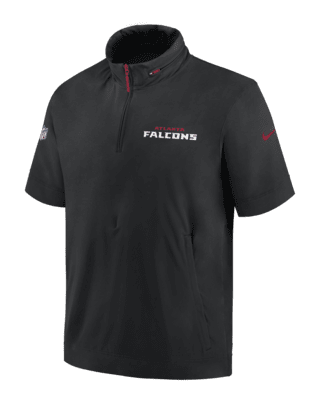 Мужская куртка Atlanta Falcons Sideline Coach Nike NFL 1/2-Zip Short-Sleeve Hooded