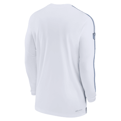 Playera de manga larga Nike Dri-FIT de la NFL para hombre Indianapolis Colts Sideline Coach