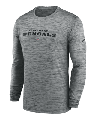 Nike Men's Dri-Fit Sideline Team (NFL Cincinnati Bengals) Long-Sleeve T-Shirt in Black, Size: 2XL | 00LX00A9A-0BI