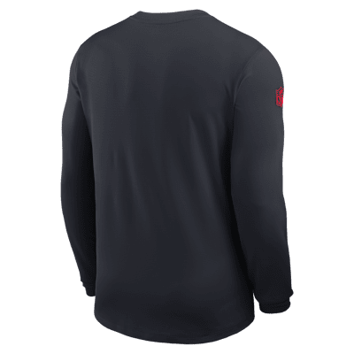 Houston Texans Sideline Coach Men's Nike Dri-FIT NFL Long-Sleeve Top