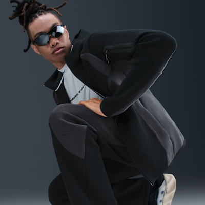 Pánské flísové kalhoty Nike Tech Color-Block s otevřeným lemem