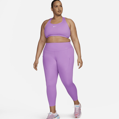 Leggings con bolsillos de 7/8 de tiro alto de sujeción firme para mujer (talla grande) Nike Go