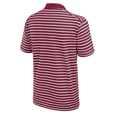 Polo universitario Nike Dri-FIT para hombre Primetime Victory Striped de los Alabama Crimson Tide