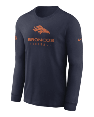 Nike Men's Dri-Fit Sideline Velocity (NFL Denver Broncos) T-Shirt in Grey, Size: 3XL | 00O506G8W-0BO