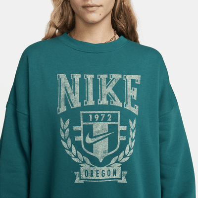 Nike Sportswear extragroßes Fleece-Sweatshirt mit Rundhalsausschnitt für Damen