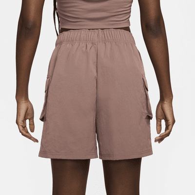 Shorts de tiro alto de tejido Woven para mujer Nike Sportswear Essential