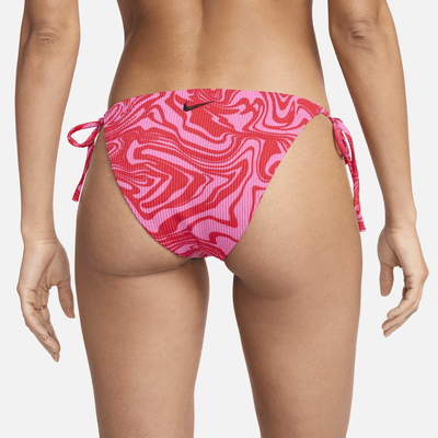 Prenda inferior de bikini con correas para mujer Nike Swim Swirl