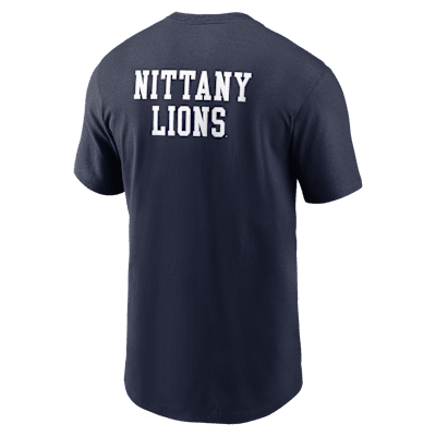 Playera universitaria Nike para hombre Penn State 2-Hit Stacked