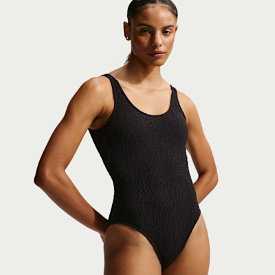 Nike Swim Women's Shoreline Texture Scoop Neck One Piece